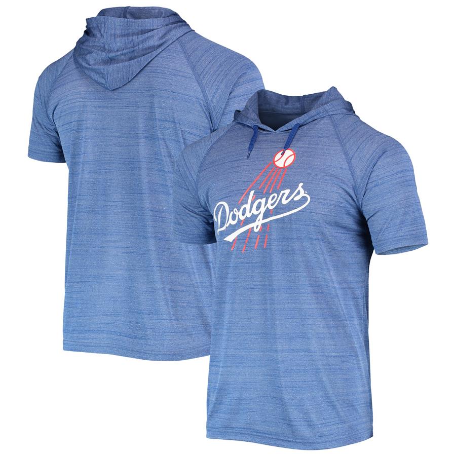 Los Angeles Dodgers Stitches Raglan Hoodie T-Shirt - Royal