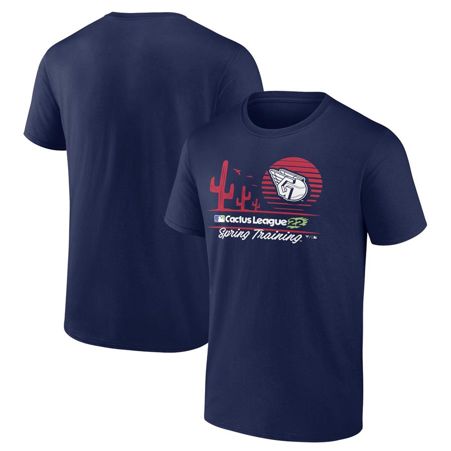 Cleveland Guardians Fanatics Branded 2022 MLB Spring Training Horizon Line T-Shirt - Navy