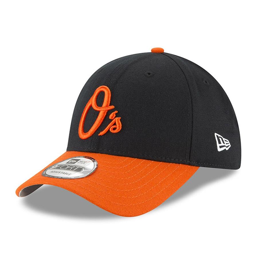 Baltimore Orioles Men's New Era League 9FORTY Adjustable Hat - Black
